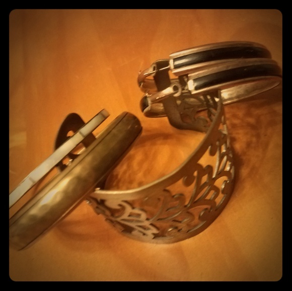 Bundle 3pc Brass & MOP Bracelet Set - Picture 4 of 6